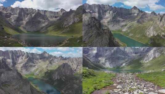 青海莲宝叶则 高山 湖泊风光高清在线视频素材下载