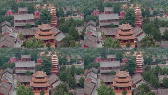 航拍平顶山汝州风穴寺高清在线视频素材下载