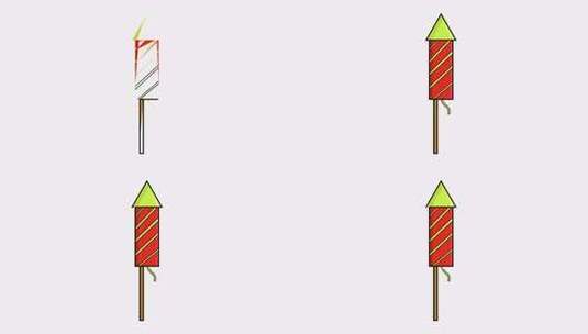 形成鞭炮图标的动画高清在线视频素材下载