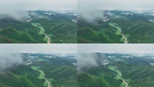 航拍祖国大好河山贵州山川森林河流自然风光高清在线视频素材下载