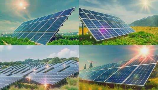 光伏太阳能板清洁能源新能源发电素材ai原高清在线视频素材下载
