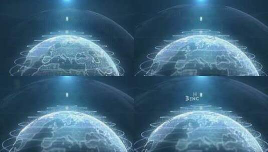 粒子地球技术词基准高清在线视频素材下载