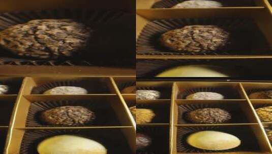 HD竖屏拍摄盒装巧克力高清在线视频素材下载