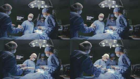 外科小组为病人进行手术高清在线视频素材下载