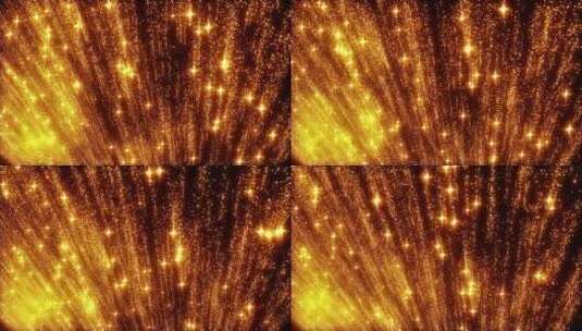 金色闪烁的星光粒子背景高清在线视频素材下载