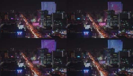 北京夜间建筑的美景高清在线视频素材下载