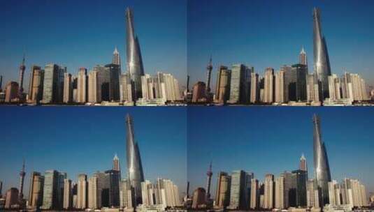 上海标志性建筑群昼夜延时摄影高清在线视频素材下载