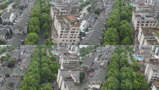 湖南岳阳城市交通绿化航拍高清在线视频素材下载