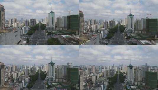 广西南宁城市风光民族大道交通航拍高清在线视频素材下载