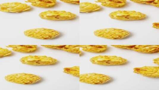 休闲食品小吃玉米爆米花4k平移镜头高清在线视频素材下载