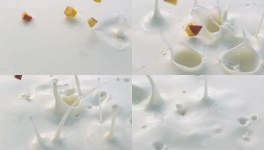 黄桃酸奶高清在线视频素材下载