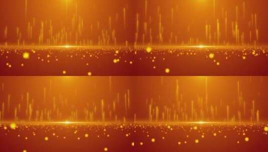 金红色粒子背景4K高清在线视频素材下载