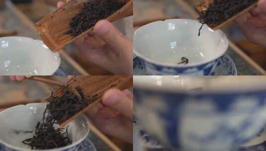 品茶取茶制茶过程高清在线视频素材下载