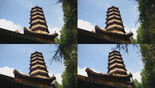 杭州临安西天目山禅源寺高清在线视频素材下载