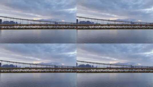 航拍武汉杨泗港大桥高清在线视频素材下载