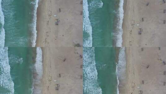 夏季海洋沙滩航拍高清在线视频素材下载