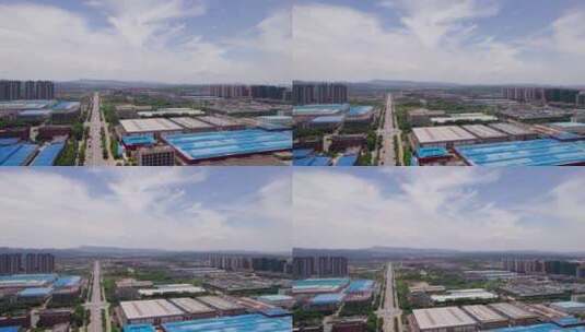 美丽宁乡经济开发区蓝天白云工业园高清在线视频素材下载