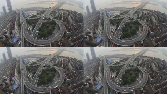 南昌城市景观交通枢纽八一大桥高清在线视频素材下载