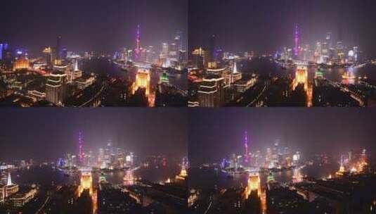 上海陆家嘴航拍延时高清在线视频素材下载