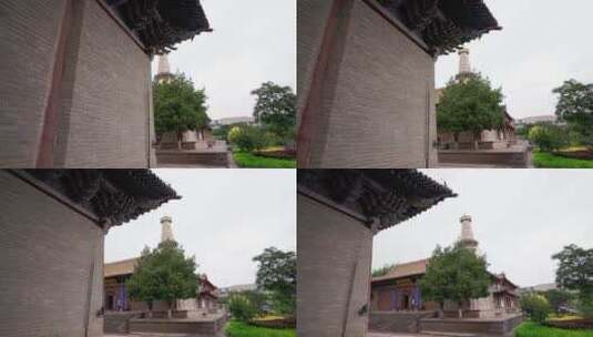 古色古香的寺院建筑高清在线视频素材下载