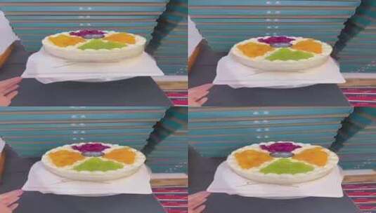 奶油蛋糕食物（音乐无版权）高清在线视频素材下载
