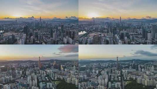 深圳城市日出大景高清在线视频素材下载