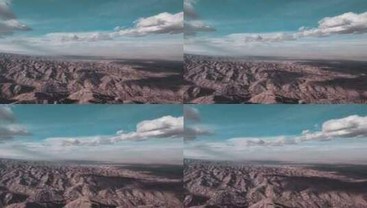 平原山丘蓝天白云大自然美丽的风景景光景观高清在线视频素材下载