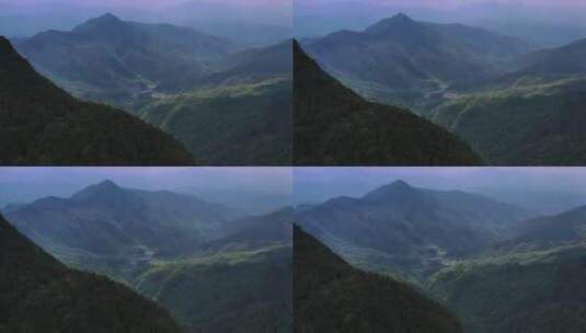 航拍江西宜春明月山群山风光高清在线视频素材下载