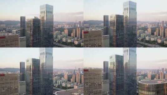 航拍深圳福田区高楼大厦16高清在线视频素材下载