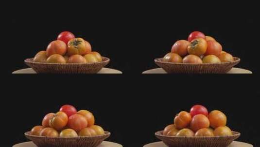 柿子树成熟火晶柿子红色挂满枝头镜头合集19高清在线视频素材下载