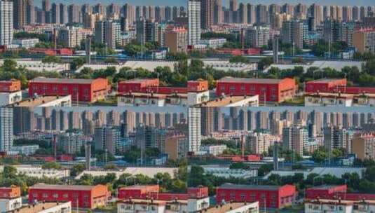 沈阳城市建筑移轴小人国效果延时摄影高清在线视频素材下载