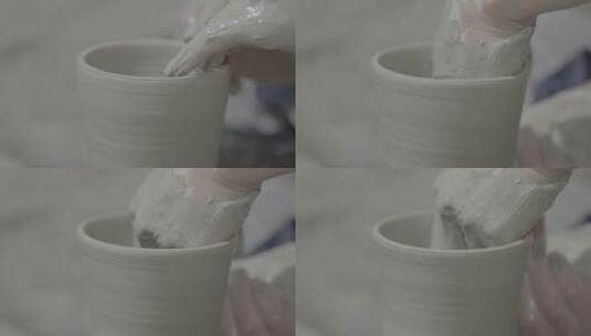 陶瓷制作LOG高清在线视频素材下载