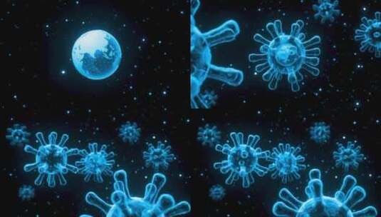 冠状病毒分子概念高清在线视频素材下载