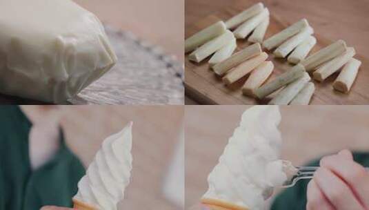奶酪奶条冰激凌乳制品展示宣传片高清在线视频素材下载