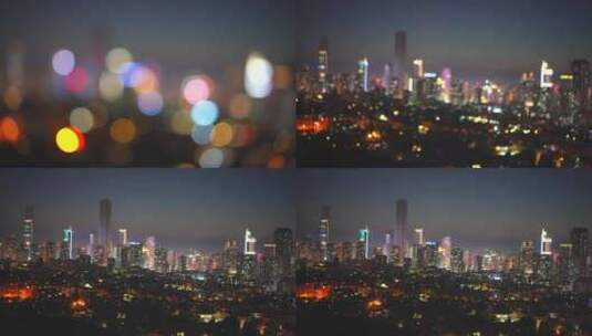 唯美城市 城市光斑高清在线视频素材下载