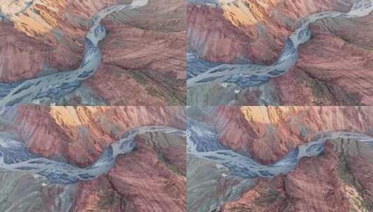 大峡谷悬崖航拍陡峭地貌安集海山谷山脉裂谷高清在线视频素材下载