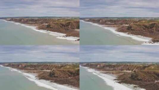 航拍海洋沙滩高清在线视频素材下载