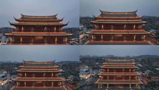 中国广东省潮州市潮州古城广济桥高清在线视频素材下载