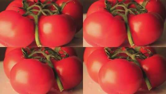 拍摄旋转着的红色西红柿高清在线视频素材下载