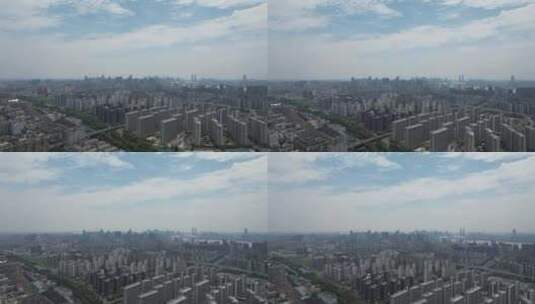 杭州城市风光交通高架桥航拍高清在线视频素材下载