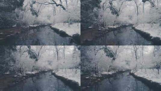 杭州九溪雪景高清在线视频素材下载
