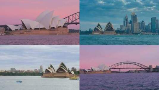 【合集】悉尼歌剧院建筑物景观高清在线视频素材下载
