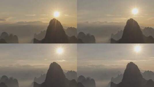 【延时】广西桂林山水喀斯特地貌绝美日出高清在线视频素材下载