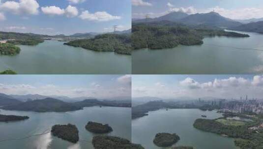 深圳罗湖梅林航拍高清在线视频素材下载