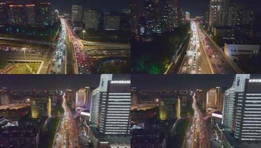 城市晚高峰拥挤的道路高清在线视频素材下载