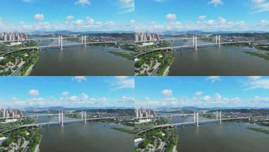 福州魁浦大桥航拍高清在线视频素材下载