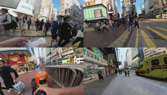 香港街头摄影师第一视角高清在线视频素材下载