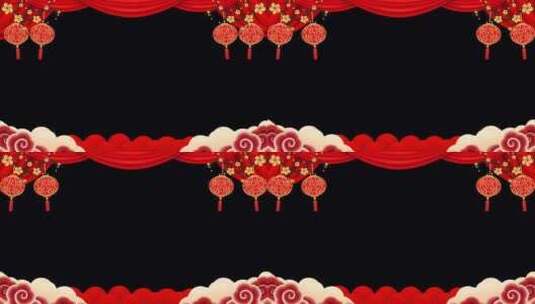 新春晚会年会节日结婚祝寿视频边框48高清在线视频素材下载