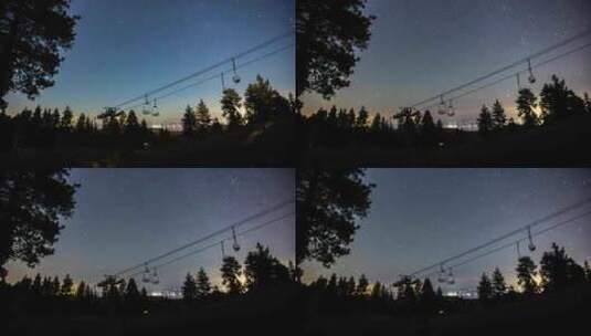 夜空星辰延时摄影高清在线视频素材下载