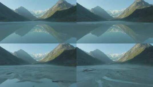美丽的山湖风景大自然湖泊水库高清在线视频素材下载